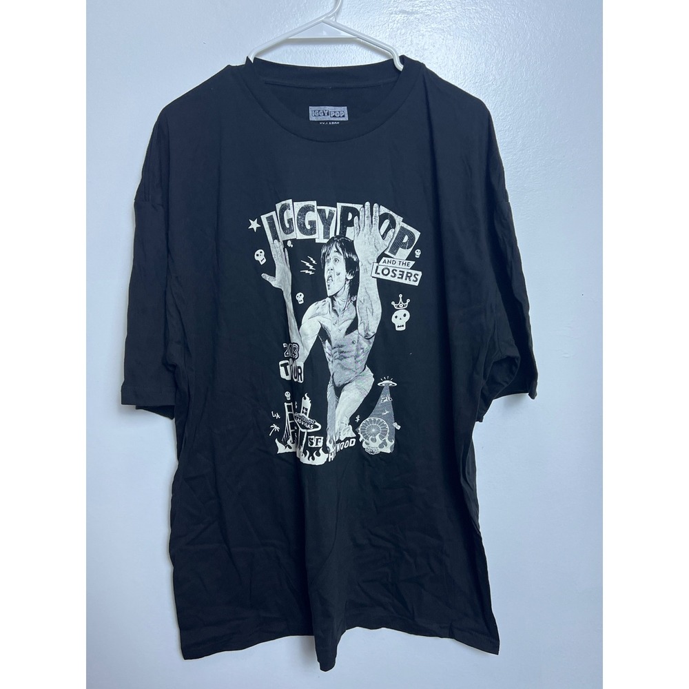 Iggy Pop and The Losers 2023 West Coast Tour T-Shirt Black XXL Graphic Band Tee